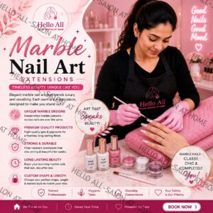 Marble Nail Art Extensions